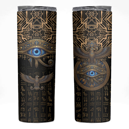 Egypt Eye of Horus Skinny Tumbler Hieroglyphics Patterns Retro Style
