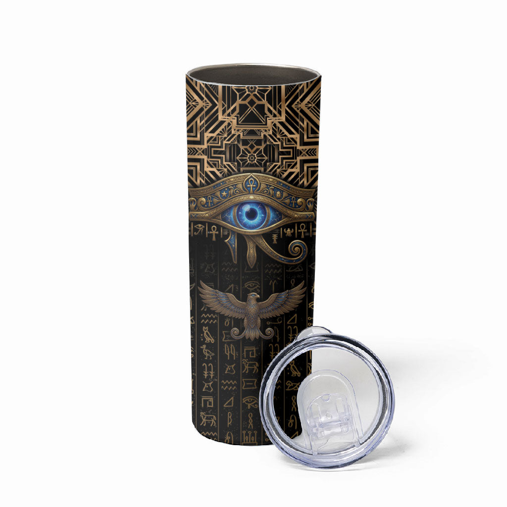 Egypt Eye of Horus Skinny Tumbler Hieroglyphics Patterns Retro Style