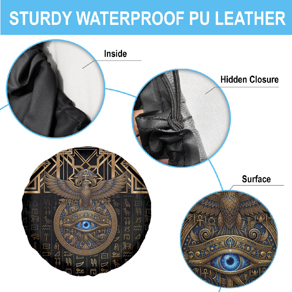Egypt Eye of Horus Spare Tire Cover Hieroglyphics Patterns Retro Style