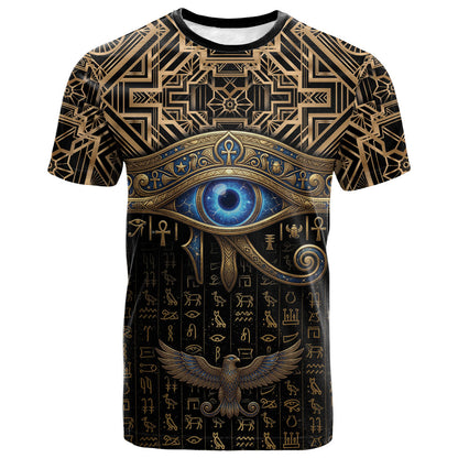 Egypt Eye of Horus T shirt Hieroglyphics Patterns Retro Style
