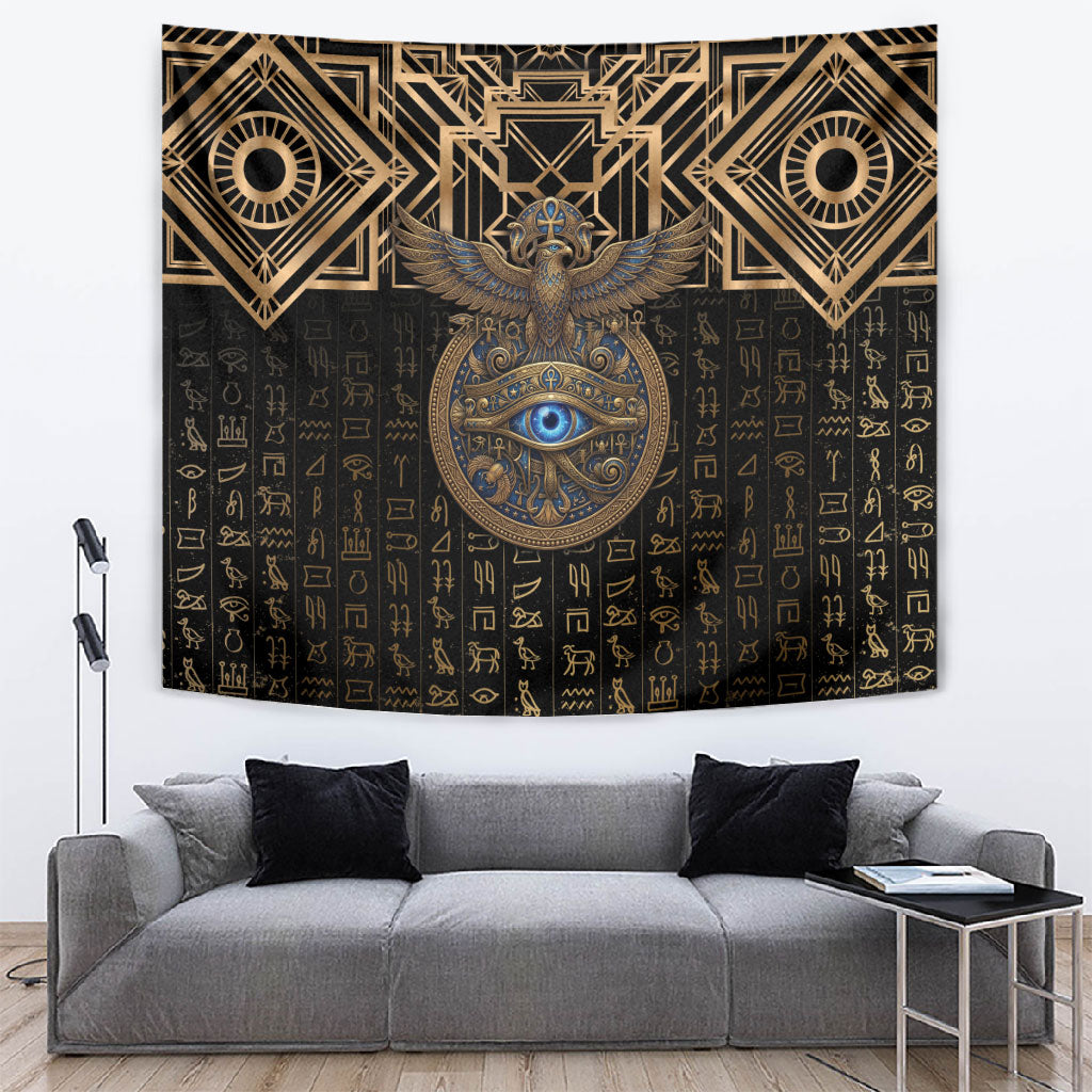 Egypt Eye of Horus Tapestry Hieroglyphics Patterns Retro Style