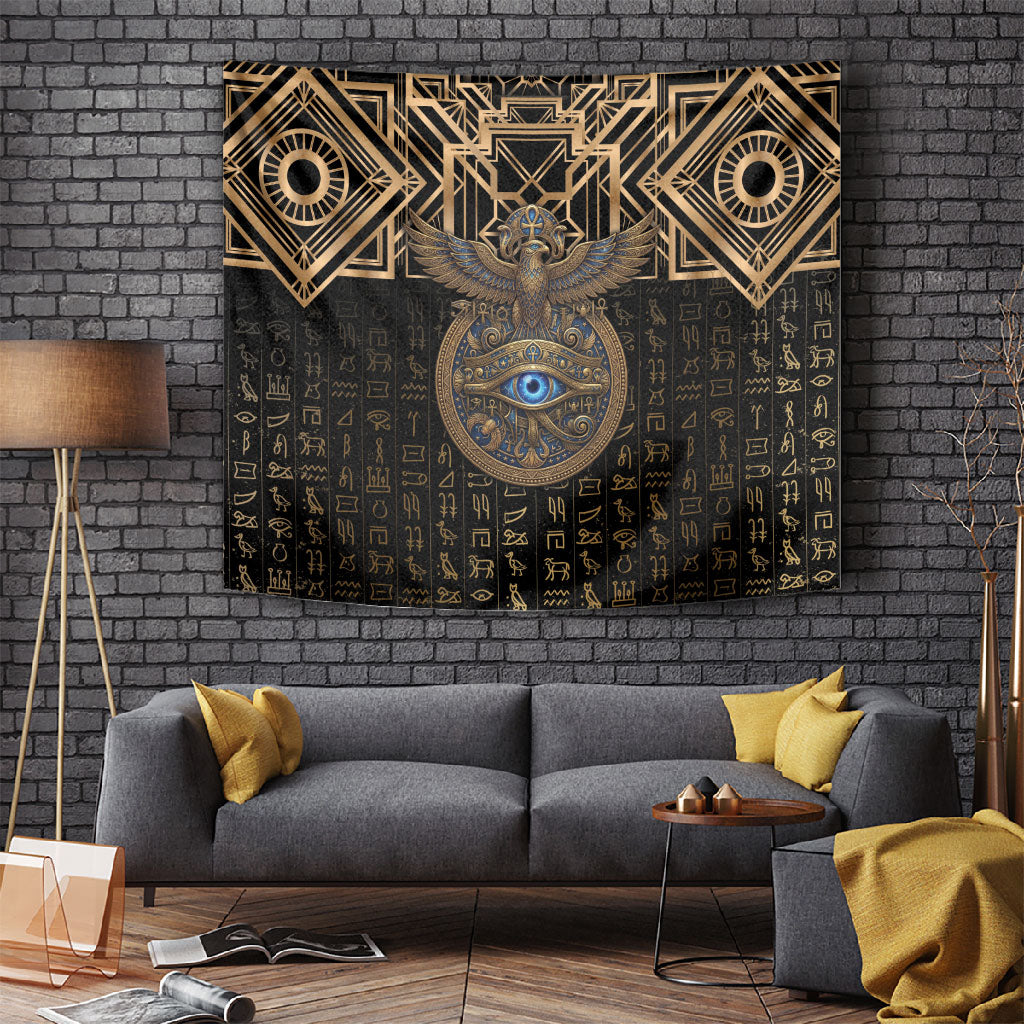 Egypt Eye of Horus Tapestry Hieroglyphics Patterns Retro Style