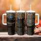 Egypt Eye of Horus Tumbler With Handle Hieroglyphics Patterns Retro Style