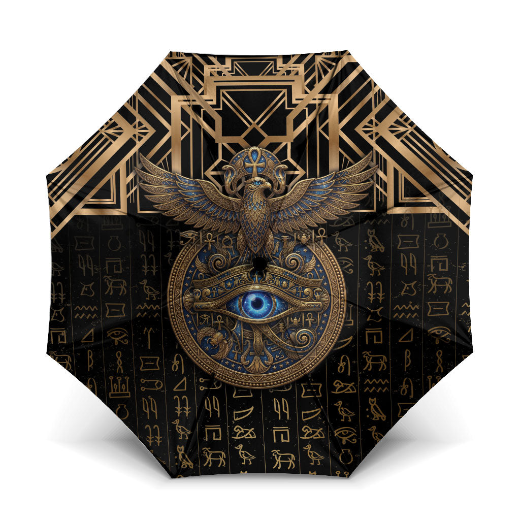 Egypt Eye of Horus Umbrella Hieroglyphics Patterns Retro Style
