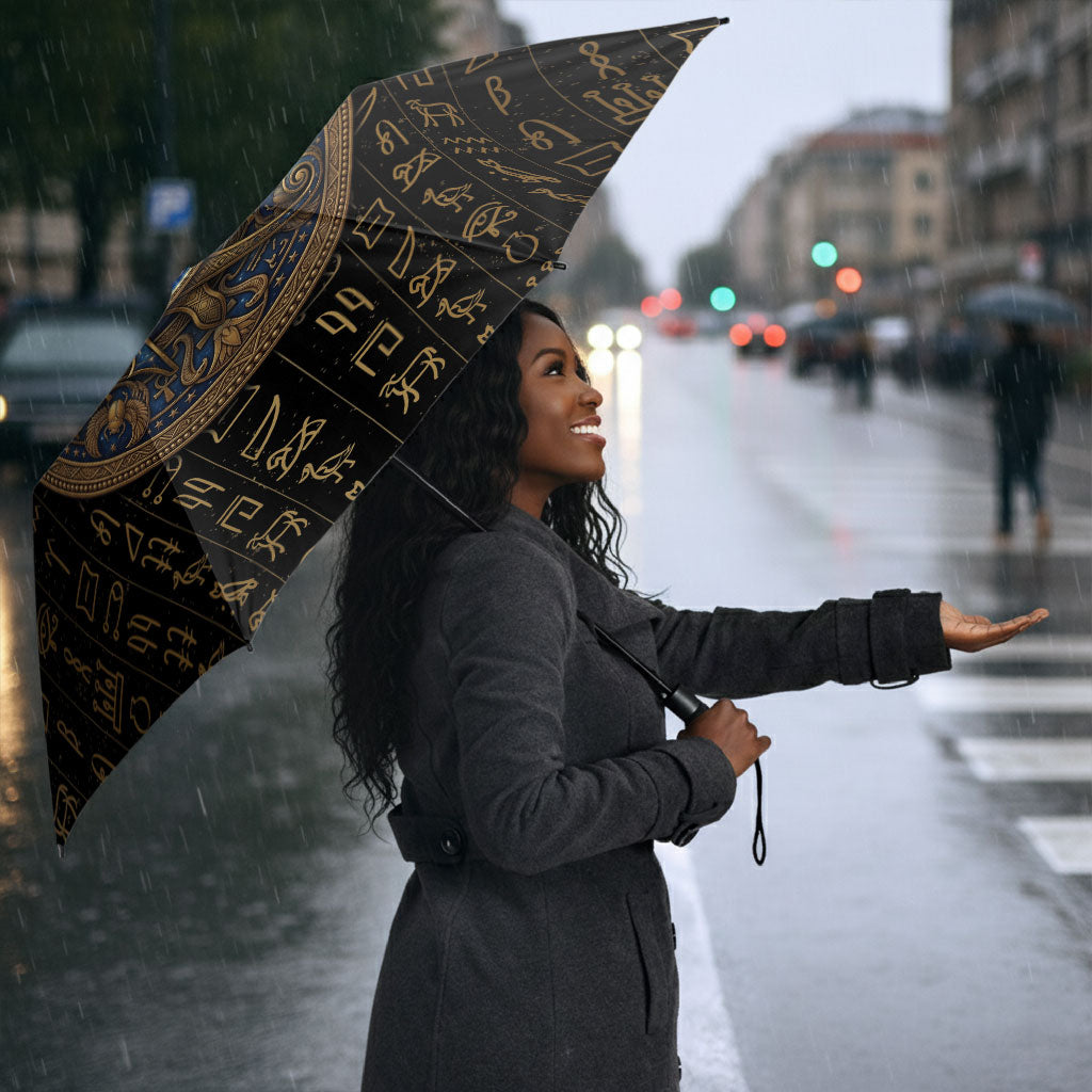 Egypt Eye of Horus Umbrella Hieroglyphics Patterns Retro Style