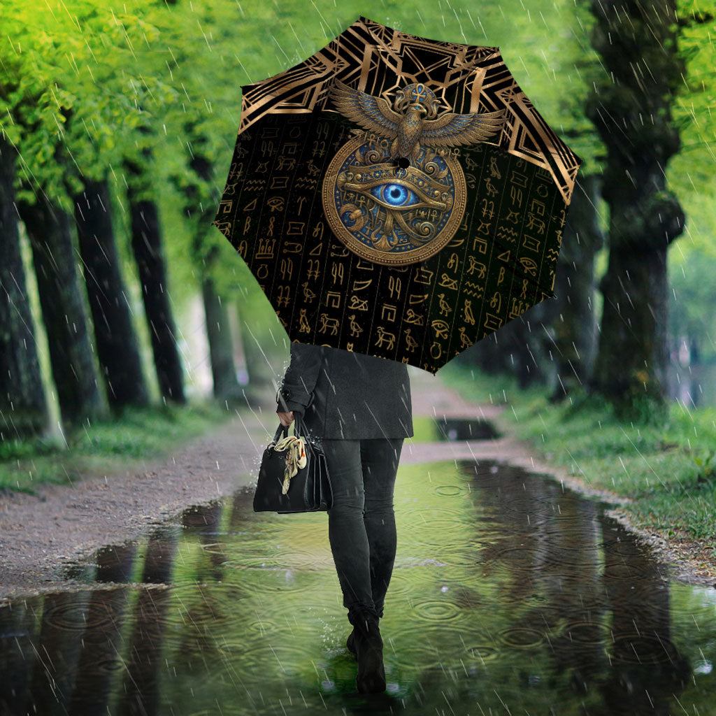 Egypt Eye of Horus Umbrella Hieroglyphics Patterns Retro Style