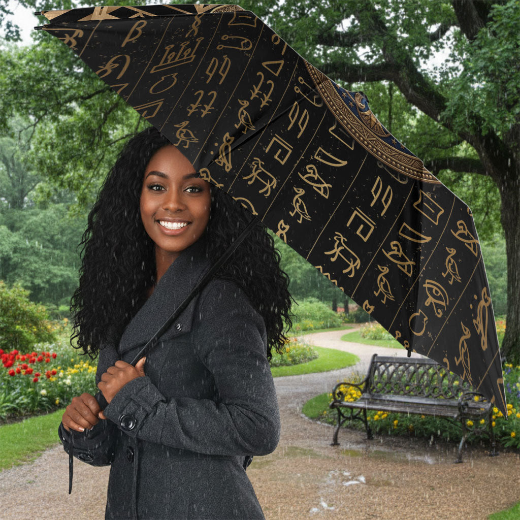 Egypt Eye of Horus Umbrella Hieroglyphics Patterns Retro Style