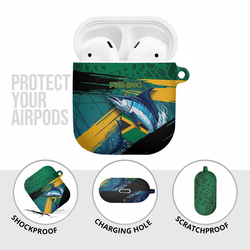 Afro-Jamaicans Fishing AirPods Case Blue Marlin Fish