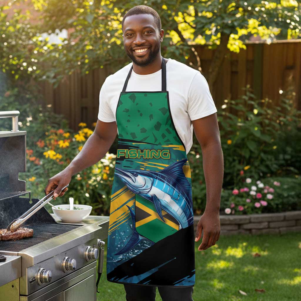 Afro-Jamaicans Fishing Apron Blue Marlin Fish