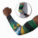 Personalized Afro-Jamaicans Fishing Arm Sleeves Blue Marlin Fish