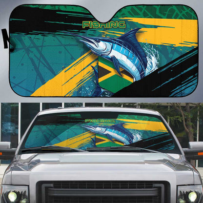 Afro-Jamaicans Fishing Auto Sun Shade Blue Marlin Fish