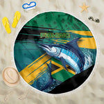 Afro-Jamaicans Fishing Beach Blanket Blue Marlin Fish