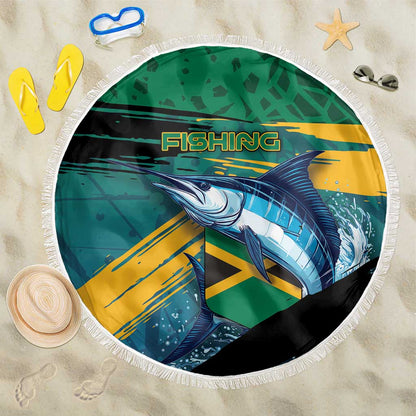 Afro-Jamaicans Fishing Beach Blanket Blue Marlin Fish