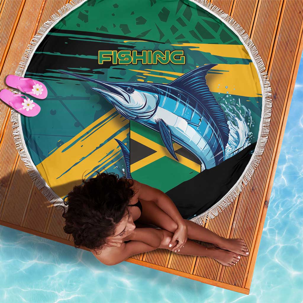 Afro-Jamaicans Fishing Beach Blanket Blue Marlin Fish