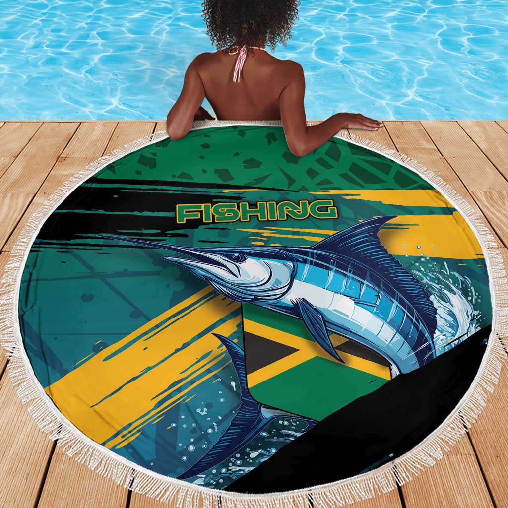 Afro-Jamaicans Fishing Beach Blanket Blue Marlin Fish