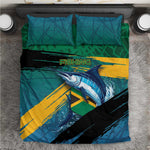 Afro-Jamaicans Fishing Bedding Set Blue Marlin Fish