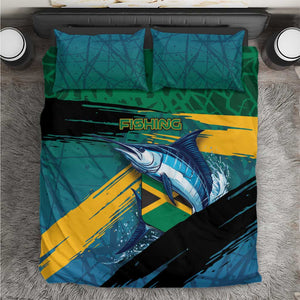 Afro-Jamaicans Fishing Bedding Set Blue Marlin Fish