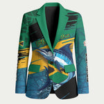 Personalized Afro-Jamaicans Fishing Blazer Blue Marlin Fish