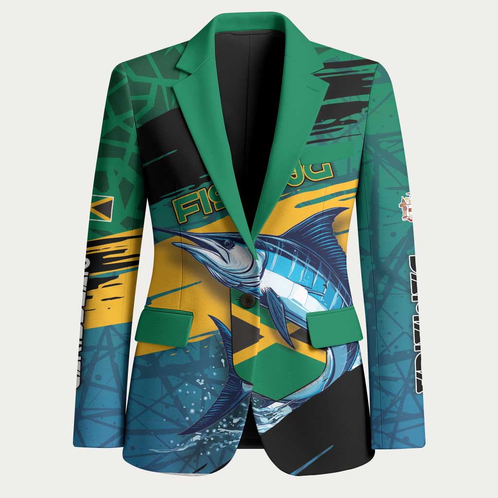 Personalized Afro-Jamaicans Fishing Blazer Blue Marlin Fish