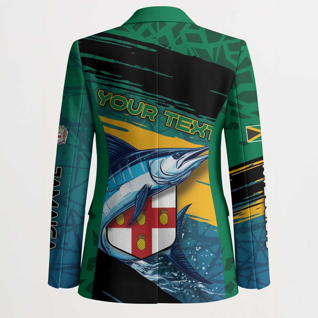 Personalized Afro-Jamaicans Fishing Blazer Blue Marlin Fish
