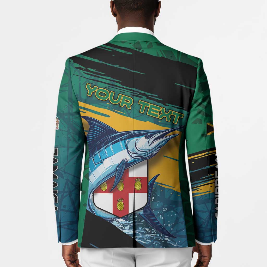 Personalized Afro-Jamaicans Fishing Blazer Blue Marlin Fish