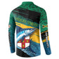 Personalized Afro-Jamaicans Fishing Button Sweatshirt Blue Marlin Fish