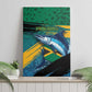 Afro-Jamaicans Fishing Canvas Wall Art Blue Marlin Fish
