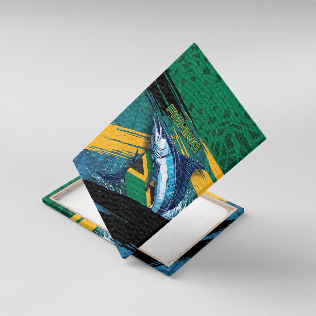 Afro-Jamaicans Fishing Canvas Wall Art Blue Marlin Fish