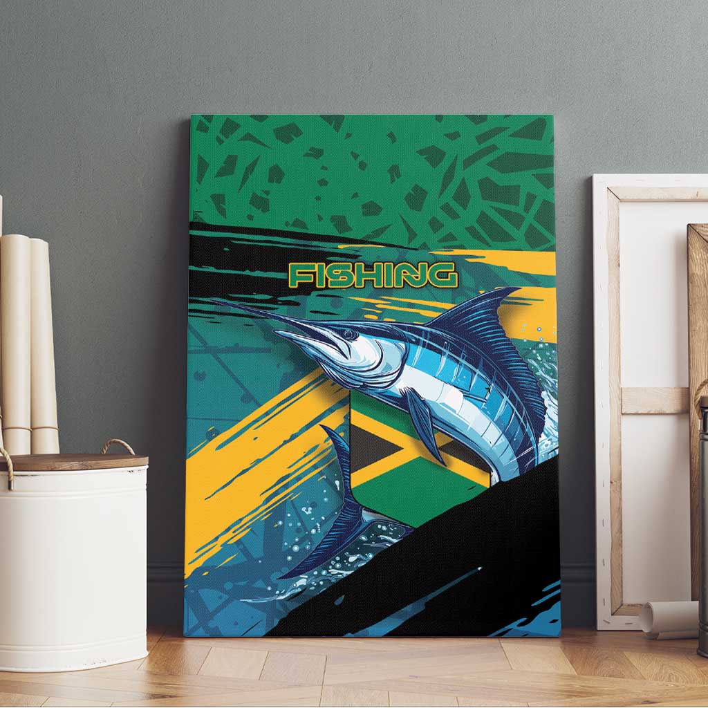 Afro-Jamaicans Fishing Canvas Wall Art Blue Marlin Fish