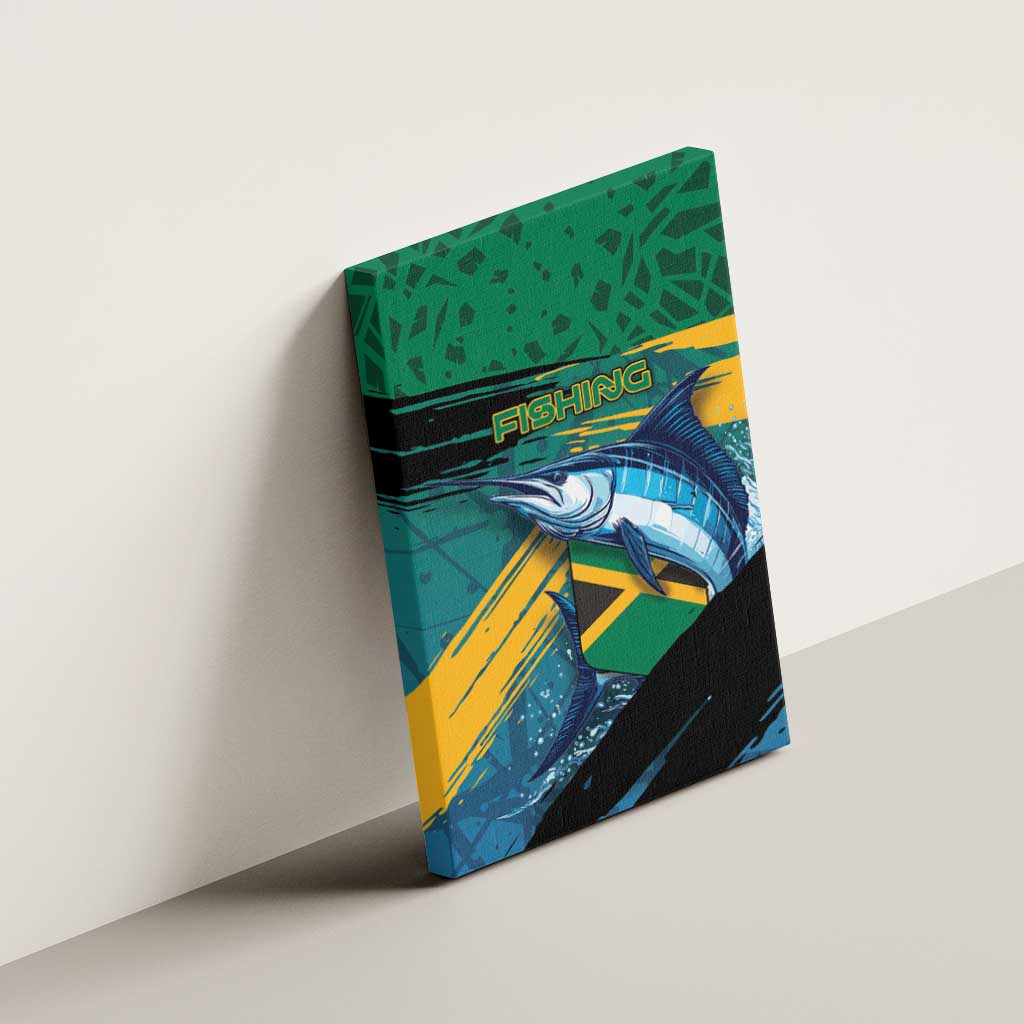 Afro-Jamaicans Fishing Canvas Wall Art Blue Marlin Fish