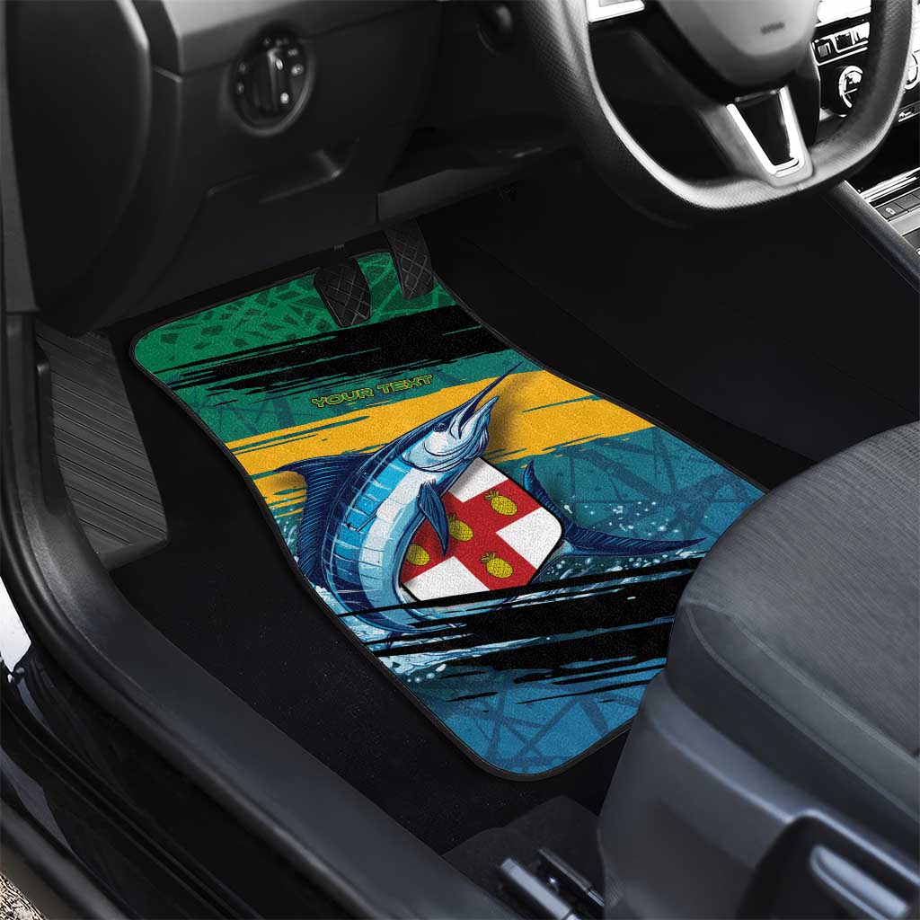 Personalized Afro-Jamaicans Fishing Car Mats Blue Marlin Fish
