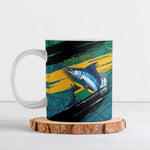 Personalized Afro-Jamaicans Fishing Ceramic Mug Blue Marlin Fish