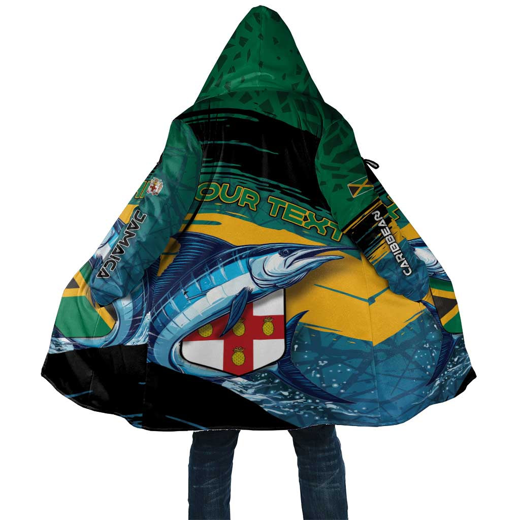 Personalized Afro-Jamaicans Fishing Cloak Blue Marlin Fish