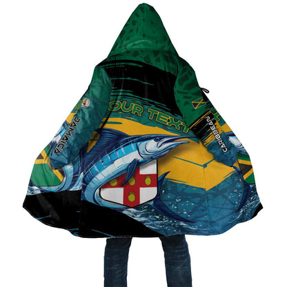 Personalized Afro-Jamaicans Fishing Cloak Blue Marlin Fish