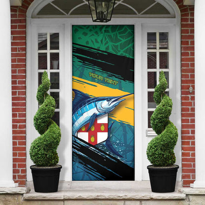 Personalized Afro-Jamaicans Fishing Door Cover Blue Marlin Fish