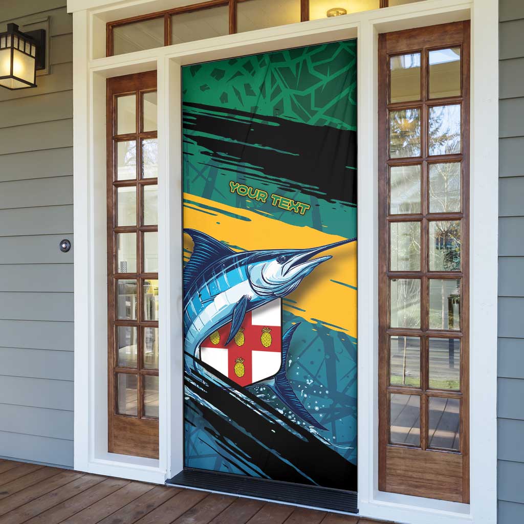 Personalized Afro-Jamaicans Fishing Door Cover Blue Marlin Fish