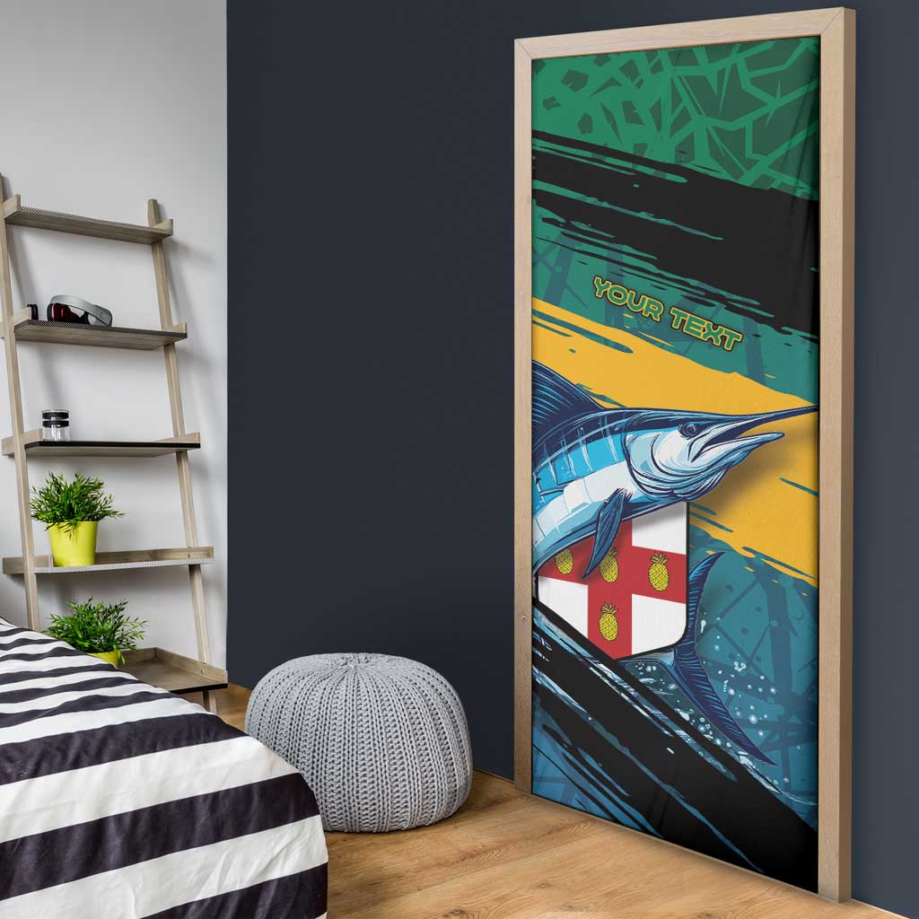 Personalized Afro-Jamaicans Fishing Door Cover Blue Marlin Fish