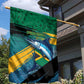 Afro-Jamaicans Fishing Garden Flag Blue Marlin Fish