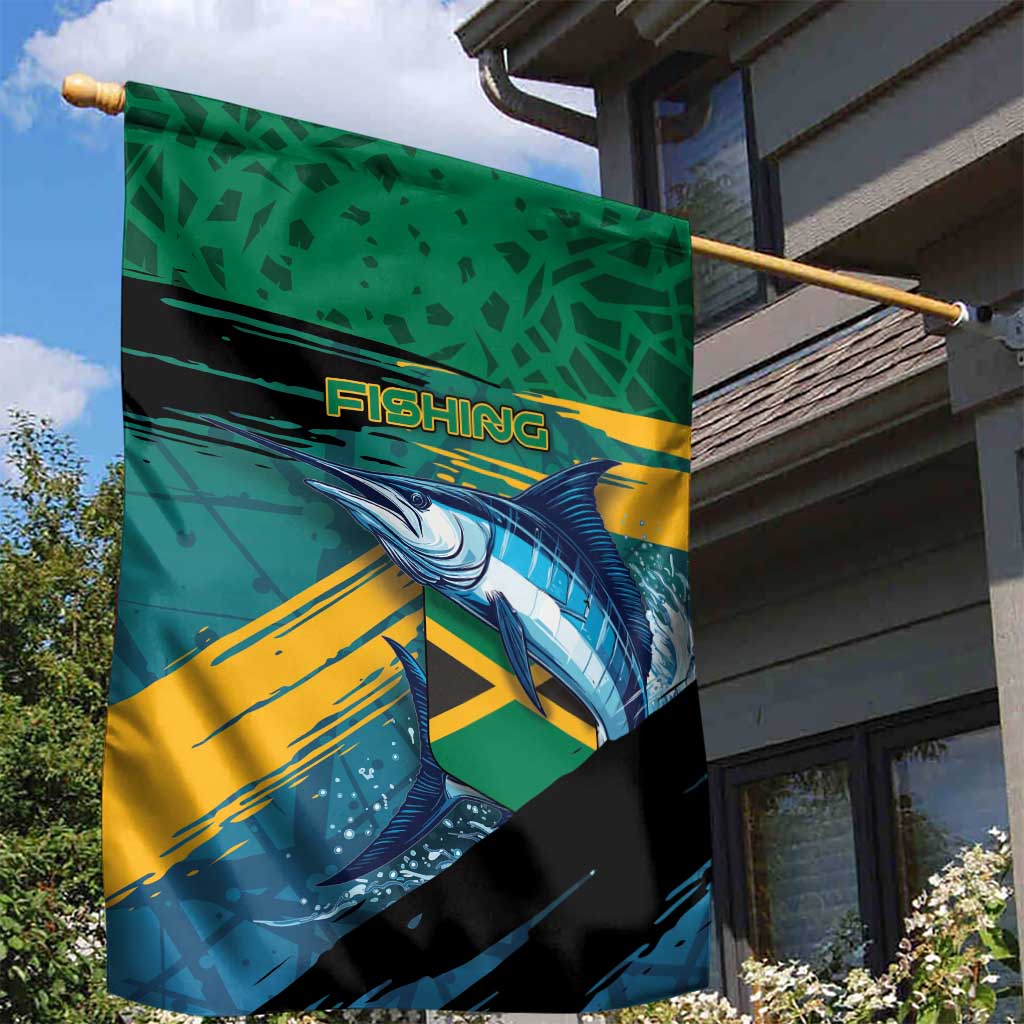 Afro-Jamaicans Fishing Garden Flag Blue Marlin Fish