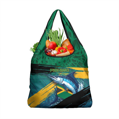 Afro-Jamaicans Fishing Grocery Bag Blue Marlin Fish