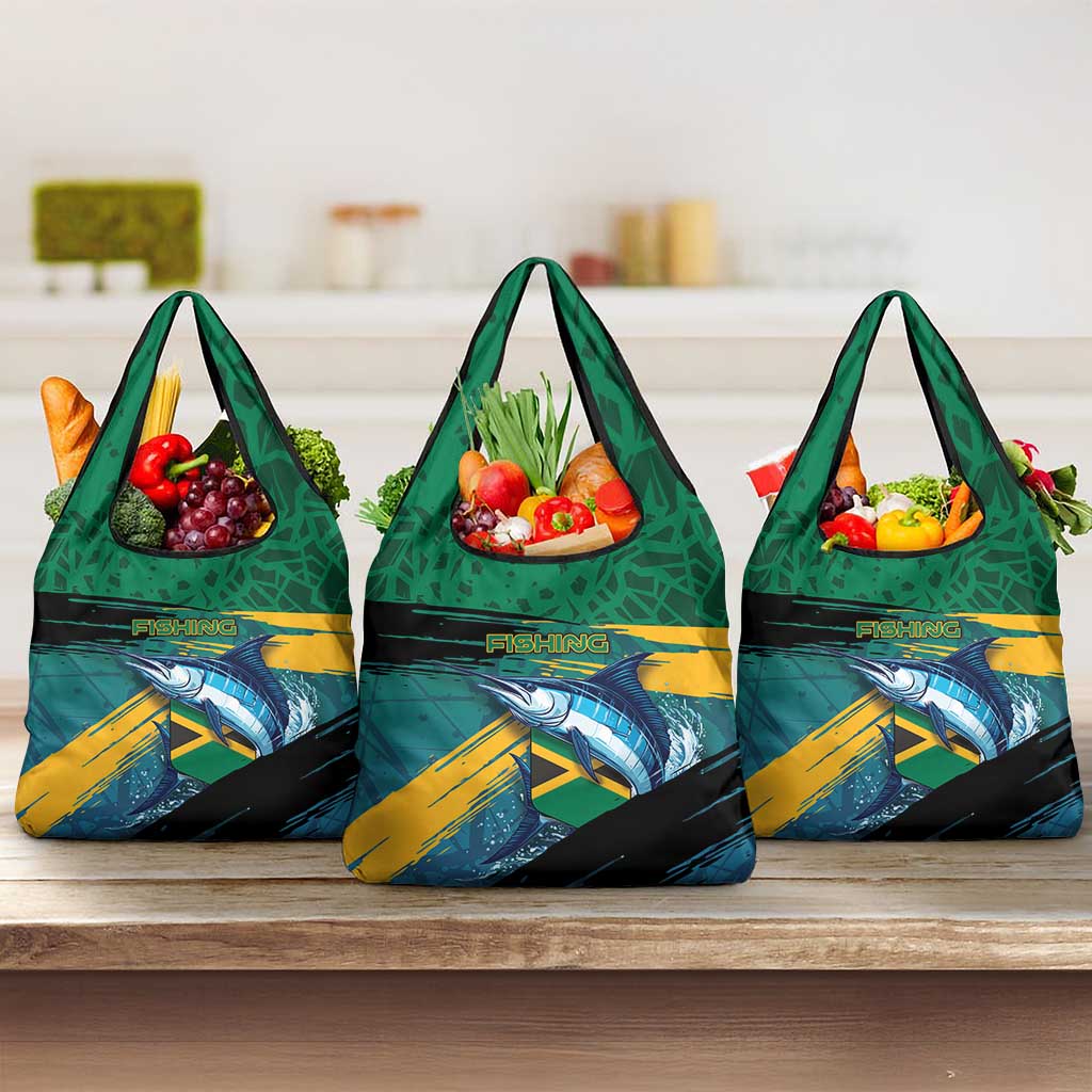 Afro-Jamaicans Fishing Grocery Bag Blue Marlin Fish