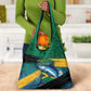 Afro-Jamaicans Fishing Grocery Bag Blue Marlin Fish