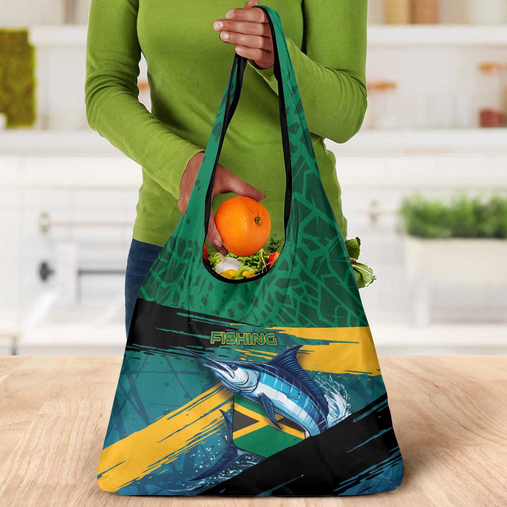 Afro-Jamaicans Fishing Grocery Bag Blue Marlin Fish