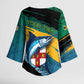 Personalized Afro-Jamaicans Fishing Kimono Sleeve Blouse Blue Marlin Fish