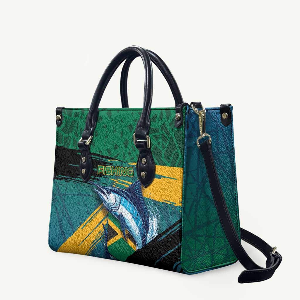 Afro-Jamaicans Fishing Leather Bag Blue Marlin Fish