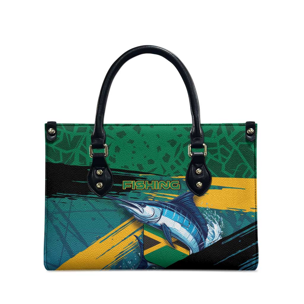 Afro-Jamaicans Fishing Leather Bag Blue Marlin Fish