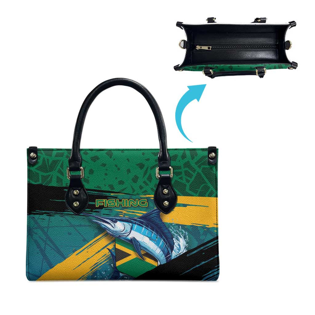 Afro-Jamaicans Fishing Leather Bag Blue Marlin Fish