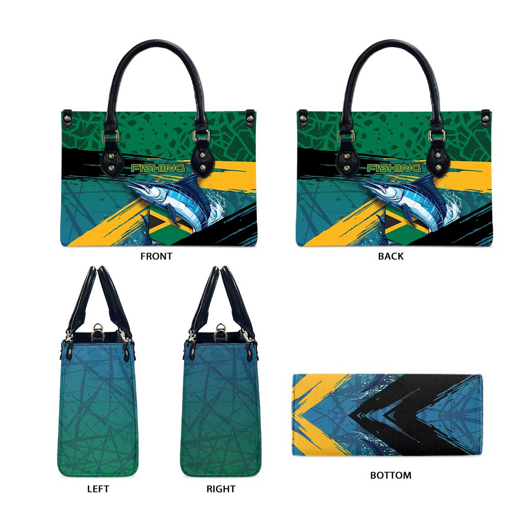 Afro-Jamaicans Fishing Leather Bag Blue Marlin Fish