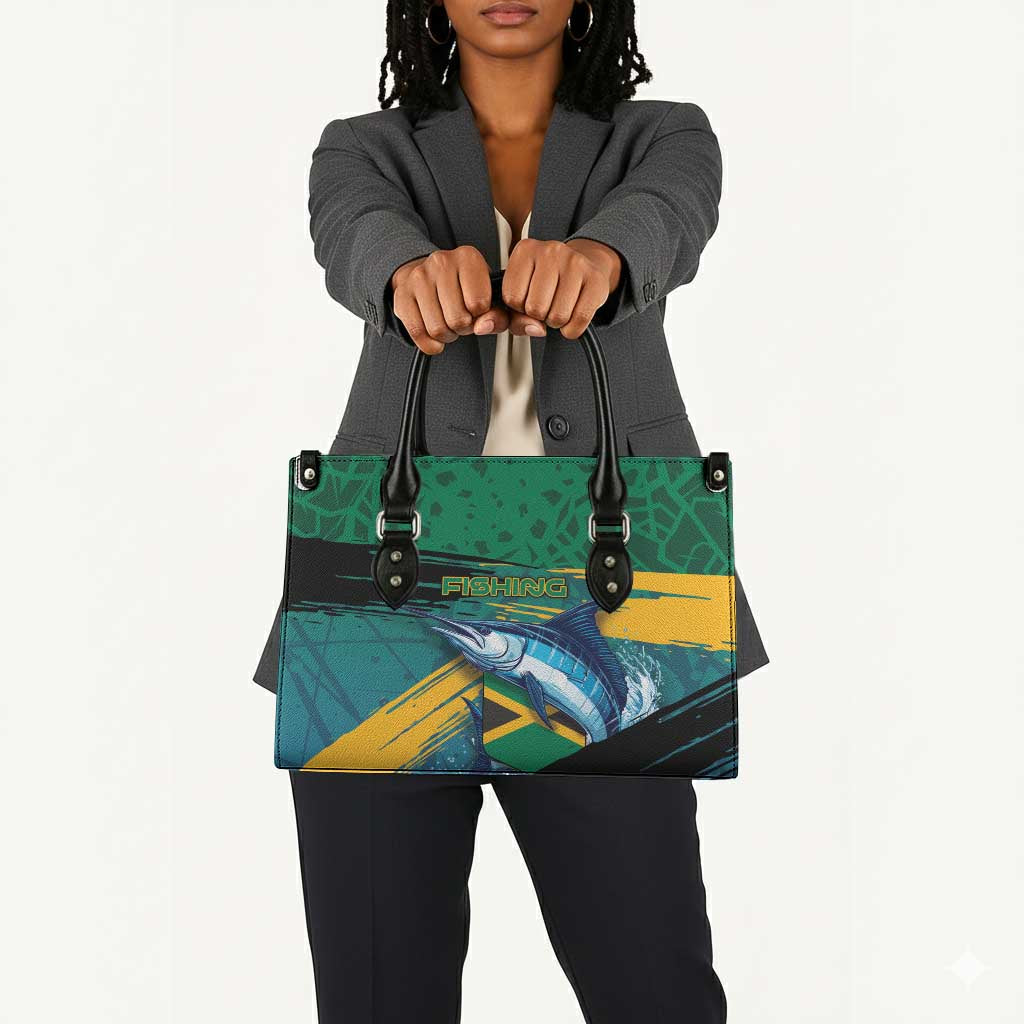Afro-Jamaicans Fishing Leather Bag Blue Marlin Fish