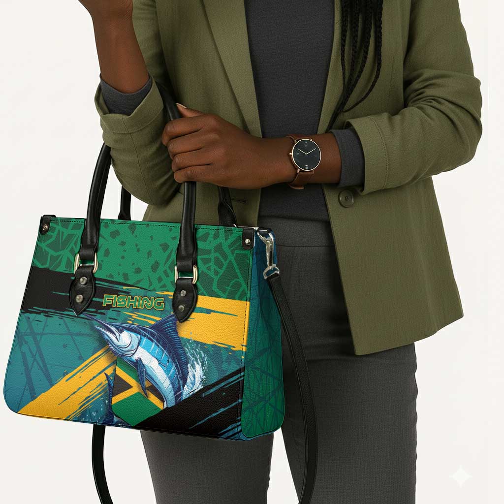 Afro-Jamaicans Fishing Leather Bag Blue Marlin Fish